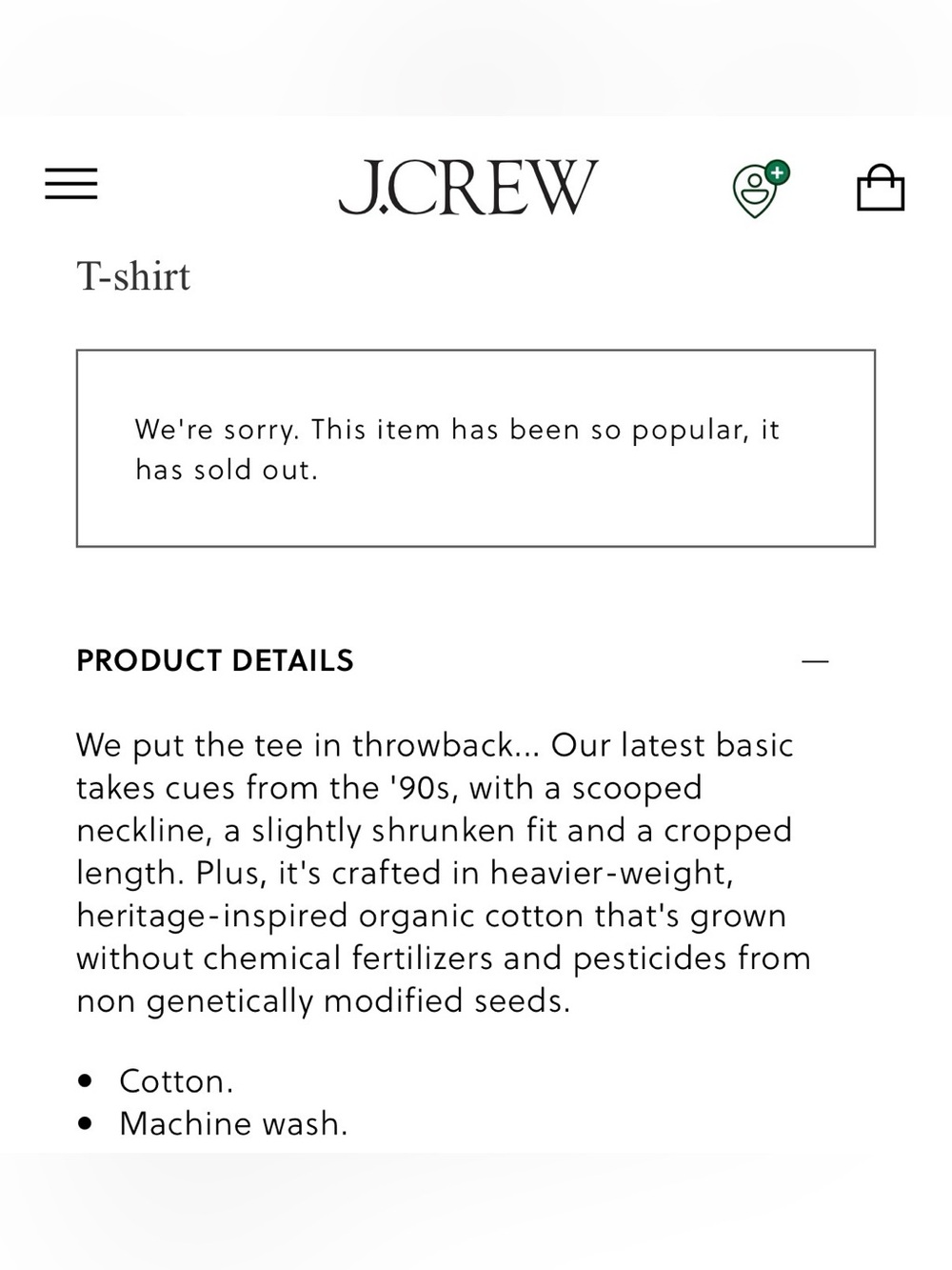 J. Crew 90s cropped organic slub cotton scoop t-shirts - Set of 3 - Picture 9 of 10